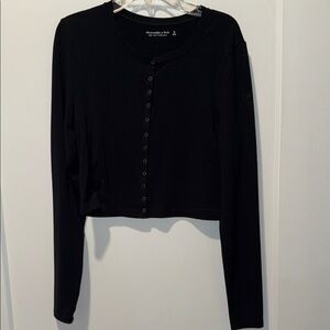 Abercrombie & Fitch Black Button-Down Shirt